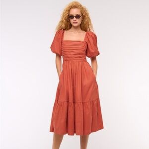 Abercrombie & Fitch Rust Midi Dress